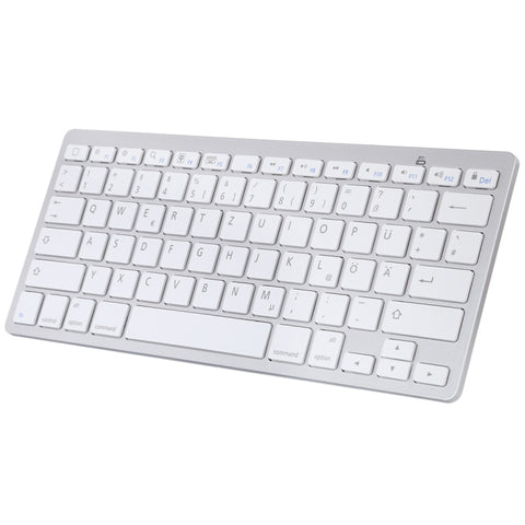 WB-8022 Tastiera Bluetooth wireless ultrasottile per iPad, Samsung, Huawei, Xiaomi, Tablet PC o Smartphone, tasti tedeschi, German Keys