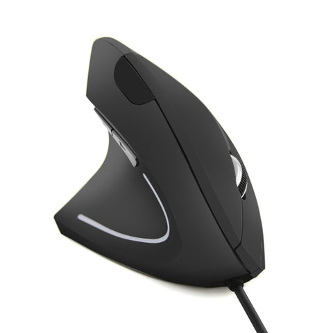 Mouse verticale cablato per mancini 2,4 GHz - Tre pulsanti,