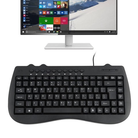 Mini tastiera cablata pour ordinateur portable multimédia KB-301B, version arabe (nera), version arabe