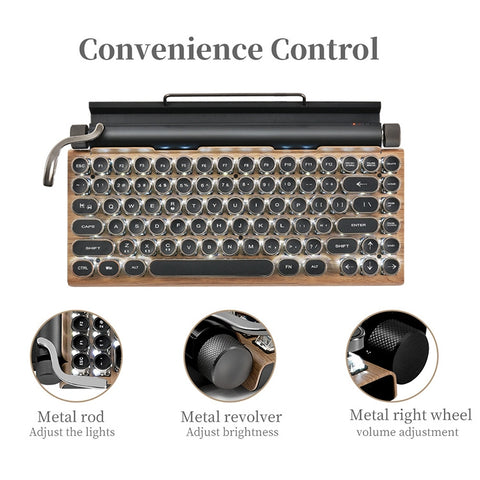 TW1867 Tastiera Bluetooth wireless meccanica con tasti rotondi retrò punk