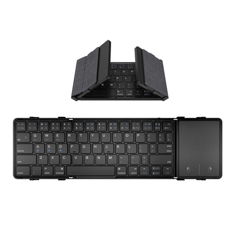 Tastiera Bluetooth ripiegabile portatile in pelle B1053