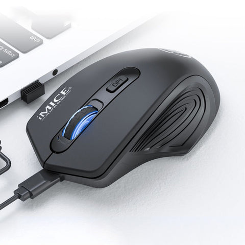 iMICE G-1800 Mouse wireless silenzioso ricaricabile a 4 pulsanti 1600 DPI 2,4 GHz per computer PC portatile