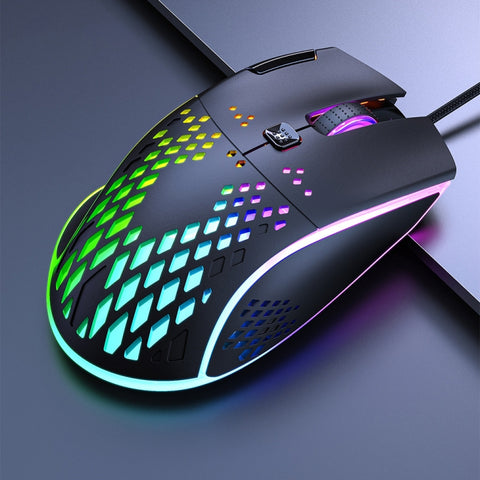 Souris de jeu iMICE T97 RGB LED USB 7 impulsions Souris de jeu filaire 7200 DPI