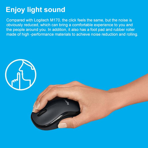 Mouse wireless ergonomico Logitech M220 1200 DPI 2,4 GHz