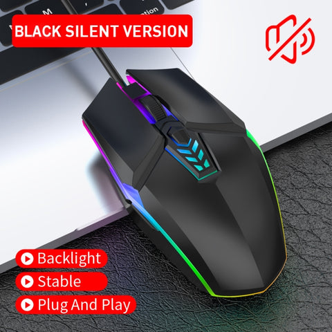 Mouse da gioco cablato USB leggero S700 - Ufficio e Gaming Colorato