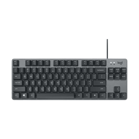 Logitech K835 Mini Tastiera meccanica cablata, albero verde, Green Shaft