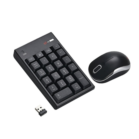 MC Saite MC-61CB Mouse wireless da 2,4 GHz + tastiera numerica a 22 tasti con ricevitore USB per computer PC portatile