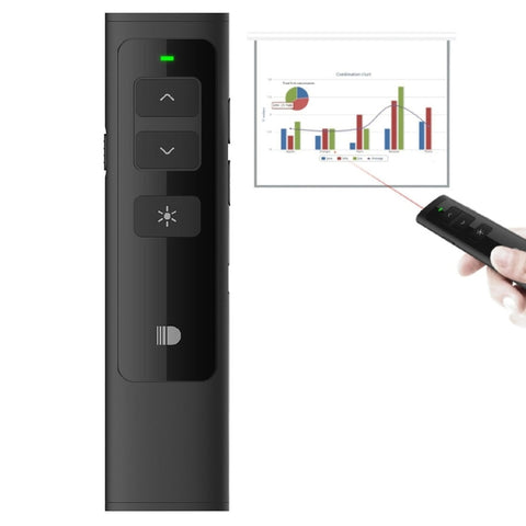 Doosl DSIT013 Puntatore laser multifunzione ricaricabile per presentazioni PowerPoint da 2,4 GHz, telecomando, per PowerPoint/Keynote/Prezi, distanza di controllo: 100 m
