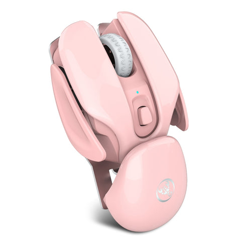 Mouse silenzioso wireless regolabile in 3 modalità HXSJ T37 da 2,4 GHz 1600 dpi, T37 Black, T37 Pink