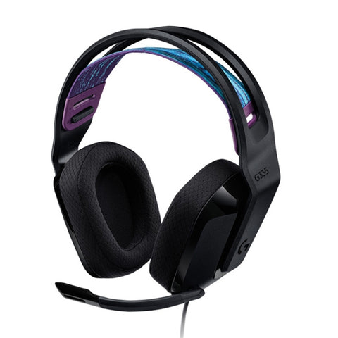 Cuffie da gioco cablate pieghevoli Logitech G335 con microfono, audio di alta qualità per gaming