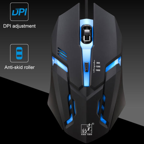 Mouse da Gioco Ottico K2 con Retroilluminazione LED, Cablato, 1600