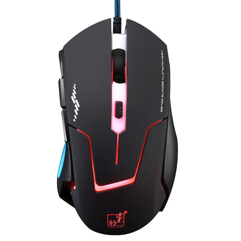 Mouse da Gioco Ottico Chasing Leopard T7 con Cavo USB, 6 Tasti, 2400