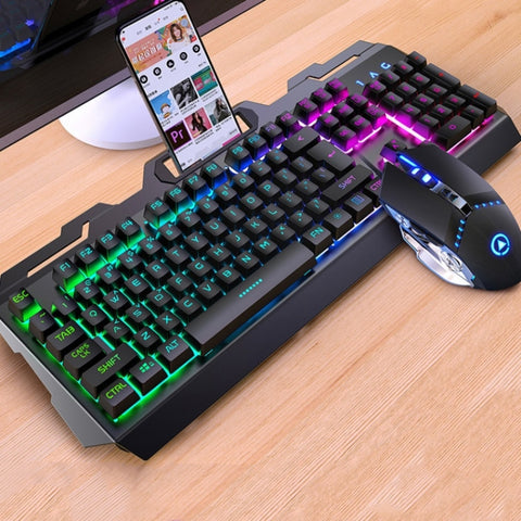 Set mouse tastiera da gioco YINDIAO V2 silenzioso con sensazione meccanica