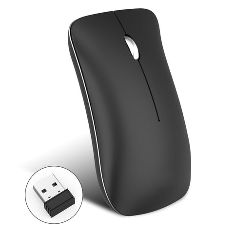 HXSJ T23 Bluetooth 5.0 + Bluetooth 3.0 + 2,4 GHz Wireless Tre modalità Mouse ottico ergonomico regolabile a 4 tasti 1600 DPI, T23 Blue, T23 Black, T23 Gold