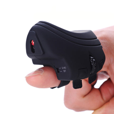 Mouse Wireless Ricaricabile Bluetooth e 2,4 GHz con Anello per Dito