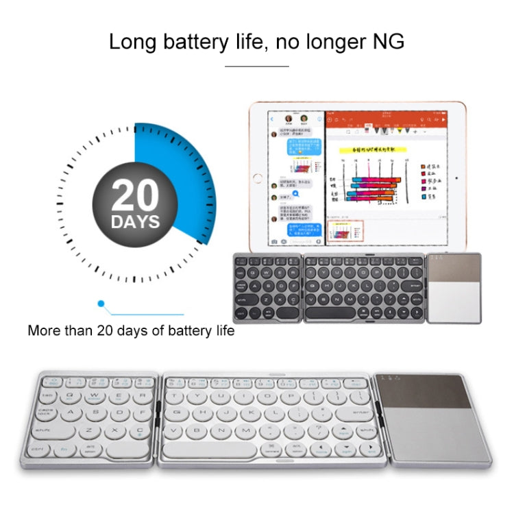 Rechargeable Wireless Bluetooth Keyboard with Touchpad