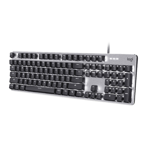 Logitech K845 CHERRY Tastiera meccanica cablata retroilluminata Blue Axis, fente de longueur : 1,8 m