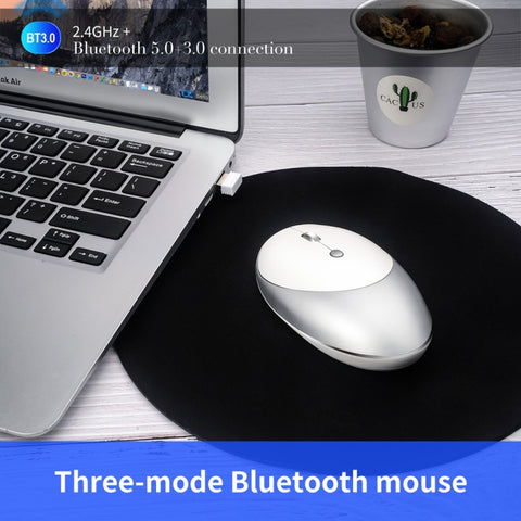 Mouse Bluetooth wireless dal design silenzioso a tre modalità HXSJ T36 2.4G Bluetooth 5.0 + 3.0