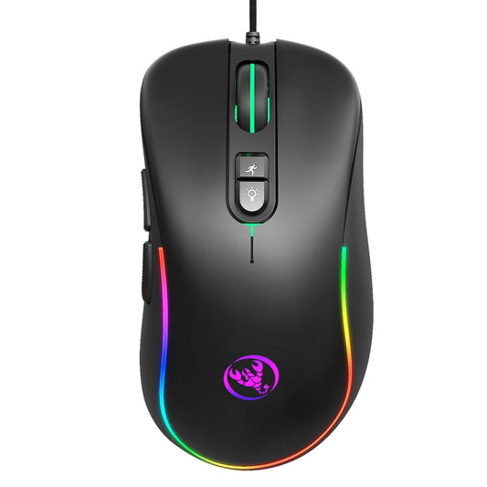 Mouse da gioco cablato HXSJ J300 programmabile con illuminazione RGB
