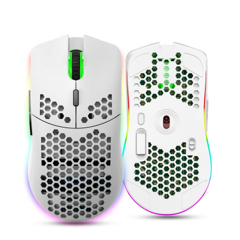 Mouse da gioco wireless HXSJ T66 programmabile con illuminazione RGB,