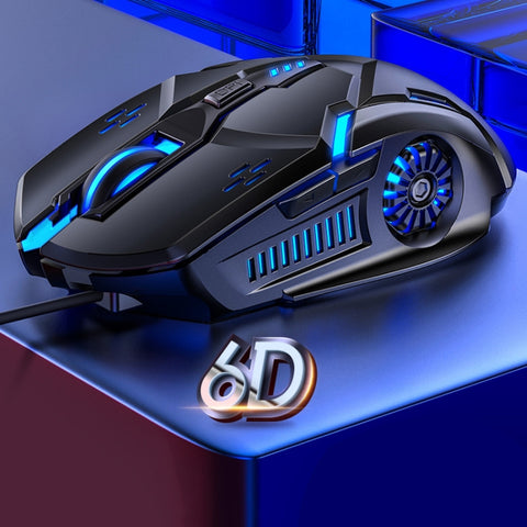 Souris de jeu filaire silencieuse avec lumière RVB réglable sur 4 modes YINDIAO G5 3200 DPI, G5 Silent Ver. Noir, G5 silencieux Ver. Blanc