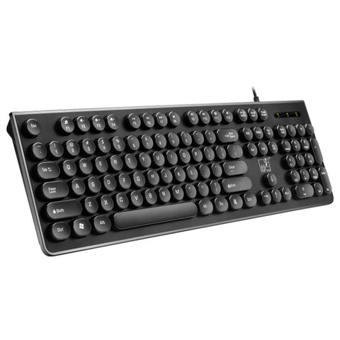 Tastiera per computer cablata USB con chiave rotonda ZGB S500, Round Key (Nero), Round Key (Bianco)