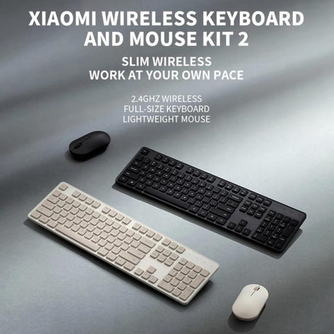 Set tastiera e mouse wireless originale Xiaomi da 2,4 GHz per laptop desktop, Gen2