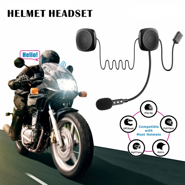 auricolare-per-casco-t2-bluetooth-v5-0-5v-per-guida-motociclistica-con-microfono-anti-interferenza - immagine 1