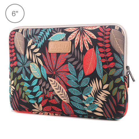 Lisen Borsa da trasporto per valigetta con cerniera da 6,0 pollici con foglie colorate per Amazon Kindle, 6.0 inch
