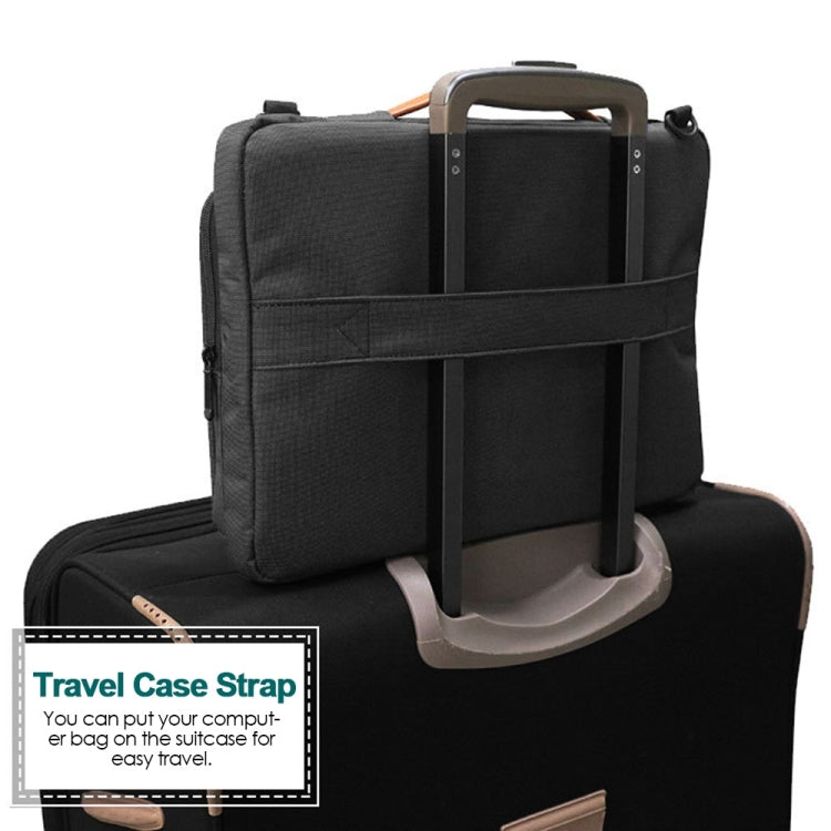 Waterproof Nylon Laptop Handbag with Trolley Strap for 15"