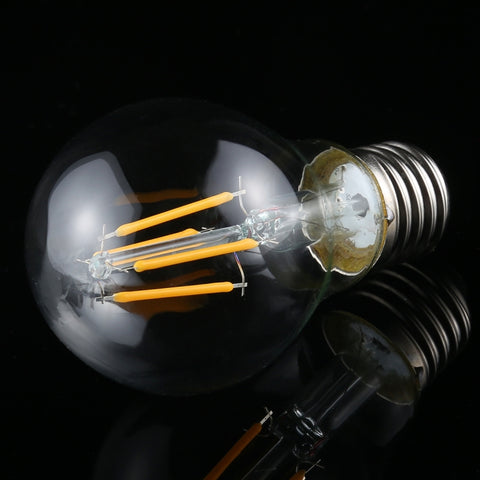 A60 E27 4W 4 LED 450 LM Lampadina a filamento LED retro oscurabile Luce a risparmio energetico, CA 220V, 4W White Light, 4W Warm White
