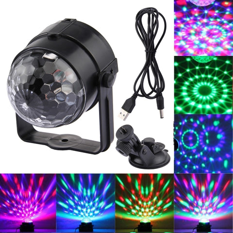 Luce da discoteca rotante per DJ con controllo audio USB, DC 5V