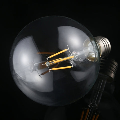 G95 E27 4W 4 LED 450 LM 3000K Rétro Lampe à intensité variable à filament LED Luce à rendement énergétique, AC 220V, G95 4W Lumière blanche, G95 4W Blanc chaud