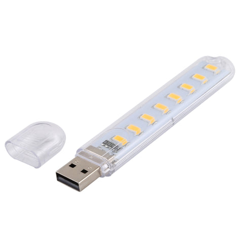 Lampe de table portable avec lumière du livre à LED USB 5730 SMD de 3 W 8 LED, DC 5 V, 8 LED