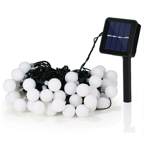 Chaîne de lampe solaire en forme de palla de 30 LED pour l'extérieur, imperméable, décoration natale
