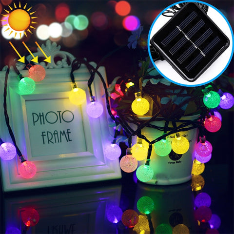50 LED boule à bulles extérieur jardin imperméable Natale Primavera Festival décoration chaîne de lampe solaire
