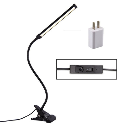 Lampe d'écriture à LED Lampe de table réglable pour la protection des yeux de 8 W, version plug-in USB + prise d'alimentation, version plug-in USB + prise d'alimentation (noir), version plug-in USB + prise d'alimentation (blanc)