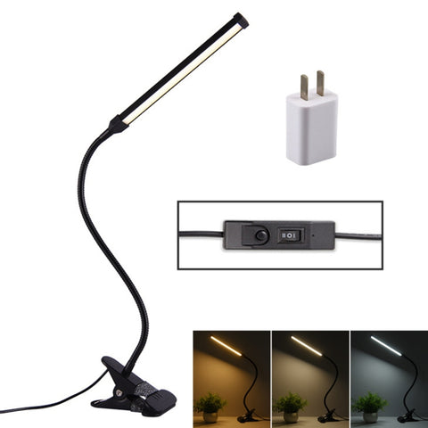 Lampe d'écriture à LED Lampe de table réglable pour la protection des yeux de 8 W, version plug-in USB + prise d'alimentation, version plug-in USB + prise d'alimentation (noir), version plug-in USB + prise d'alimentation (blanc)