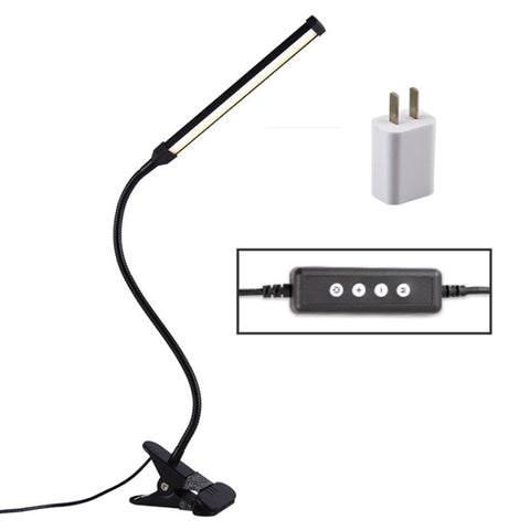 Lampe d'écriture à LED Lampe de table réglable pour la protection des yeux avec prise USB 8 W, version avec prise USB + colonne d'alimentation, version de charge USB + prise d'alimentation (noir), version de charge USB + prise d'alimentation (blanc)
