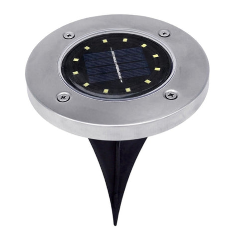 2 pezzi 12 LED luce interrata ad energia solare lampada da terra IP65 lampione da giardino esterno impermeabile, 12 LEDs - Novalix Store