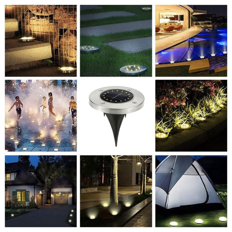 16 LED Solar Buried Lights - Waterproof Outdoor Garden Lamps