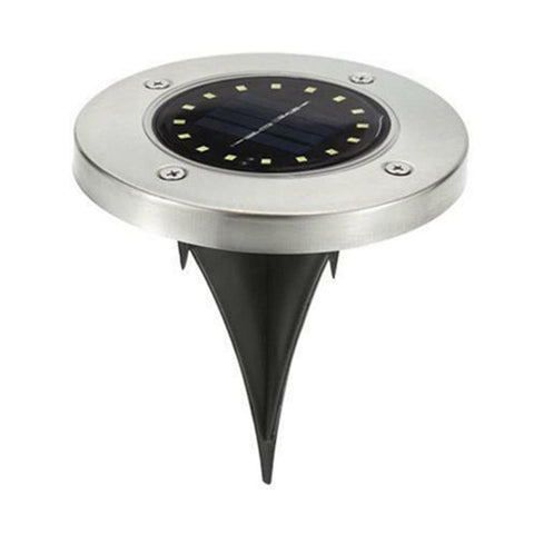 2 pezzi 16 LED luce interrata ad energia solare lampada da terra IP65 lampione da giardino esterno impermeabile, 16 LEDs - Novalix Store