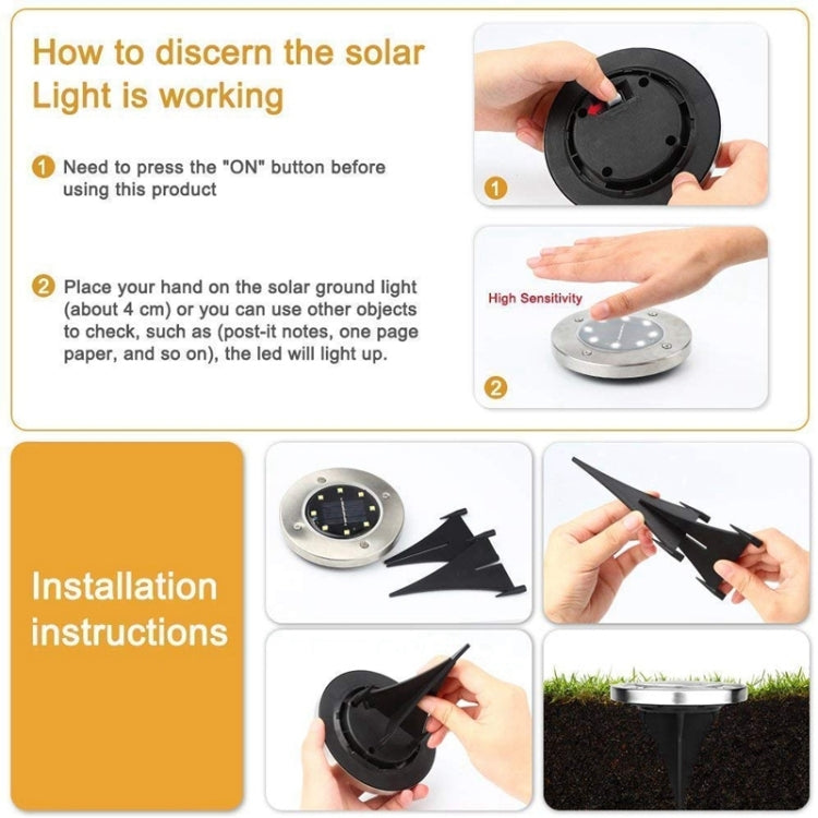 16 LED Solar Buried Lights - Waterproof Outdoor Garden Lamps