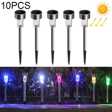 Lampada da giardino per esterni a energia solare da 10 pezzi Lampada da giardino decorativa a LED impermeabile IP65 in acciaio inossidabile