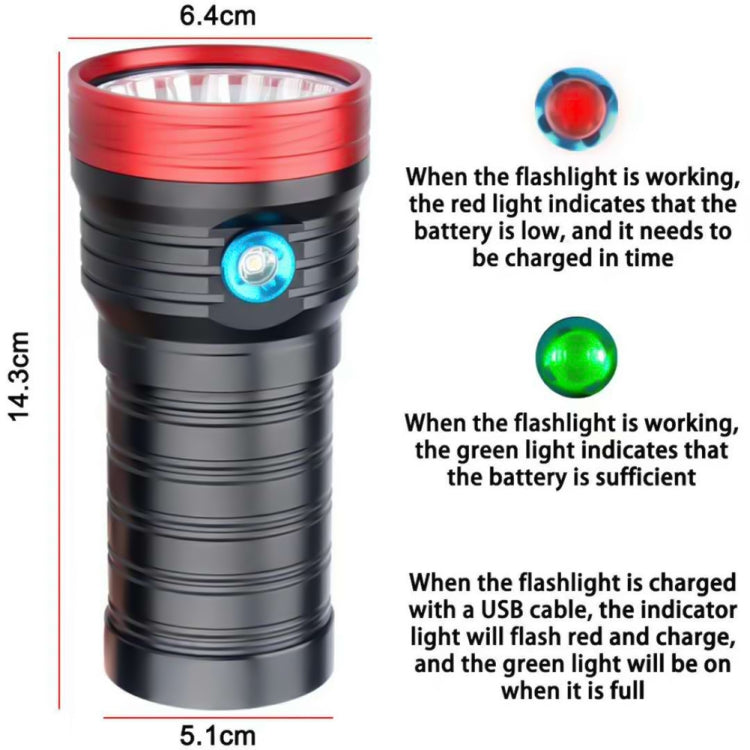 High-Performance 5400lm LED Flashlight - DB18 18xT6