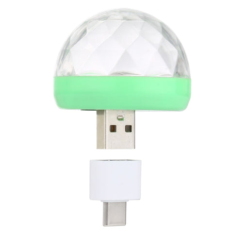 Luce da palco con sfera magica in cristallo LED USB RGB da 4 W con adattatore di tipo C, with Type-C Adapter