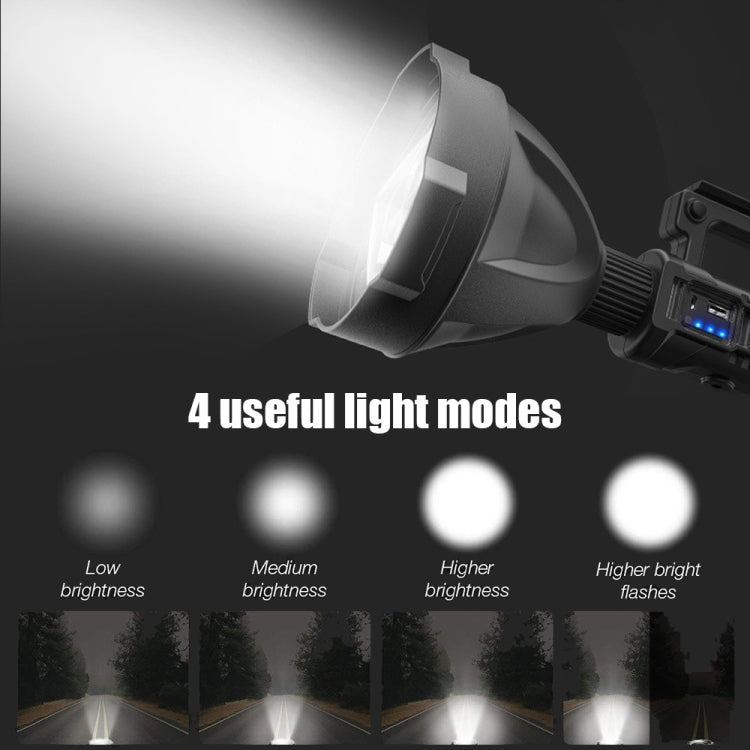 Rechargeable 10W LED Flashlight with Tripod - 4 Modes