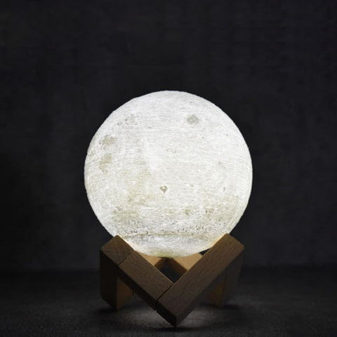Luce notturna a risparmio energetico LED con ricarica USB con base di supporto in legno, Touch 2 colori (15 cm), Touch 7 colori (15 cm)