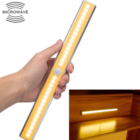 2.8W 30 LED Bianco caldo Ampio schermo Sensore di luce intelligente per corpo umano LED Luce per armadio per corridoio, Versione di ricarica USB, 2.8W 30 LEDs Warm White - Novalix Store