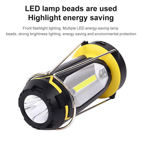 Lampada da campeggio multifunzionale con ricarica USB Lampada da tavolo per tenda da esterno Lampada portatile Torcia elettrica
